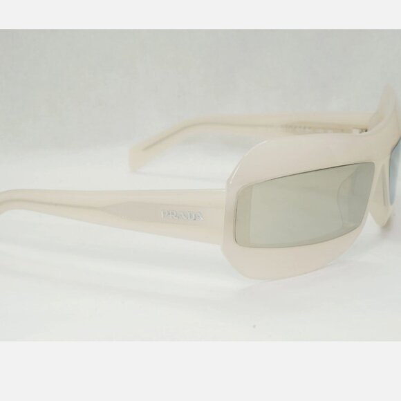 Prada Silver Mirror Wrap Womens Sunglasses